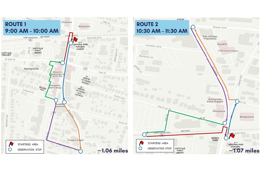 Amityille Walk Audit maps